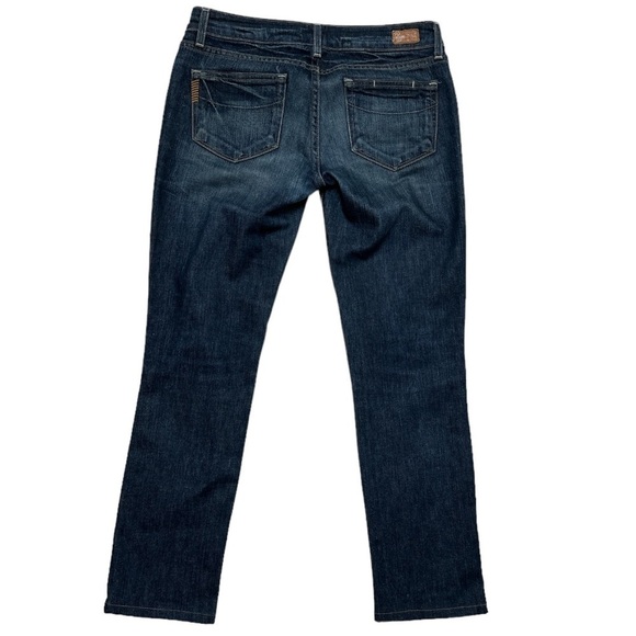 Paige Lou Lou blue denim jeans, button and zipper fly fading &whiskering Altered - Picture 2 of 10